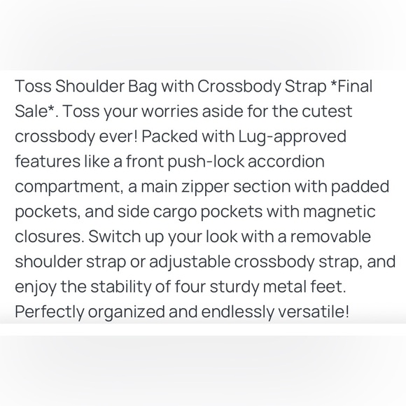 Lug Toss Tote Black NWOT - Picture 5 of 5